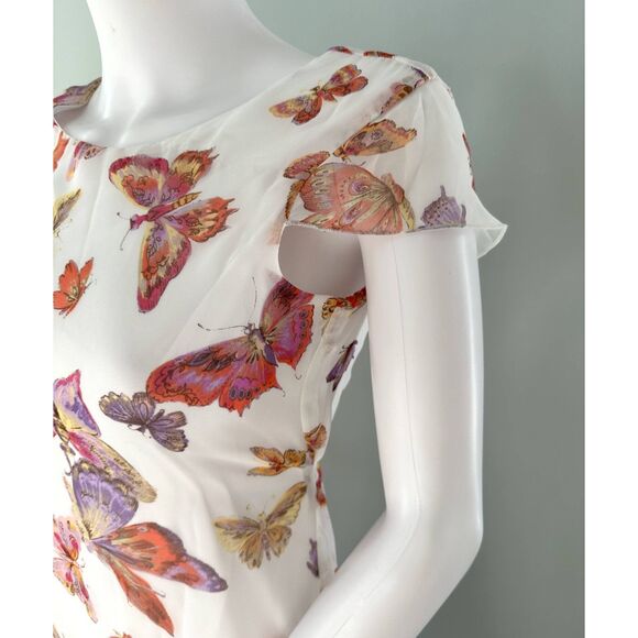 Vintage Y2k Amy Byer Butterfly Print Fairycore Chiffon Dress Juniors Small - Picture 6 of 9
